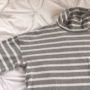 J.Crew Oversized Striped Turtleneck